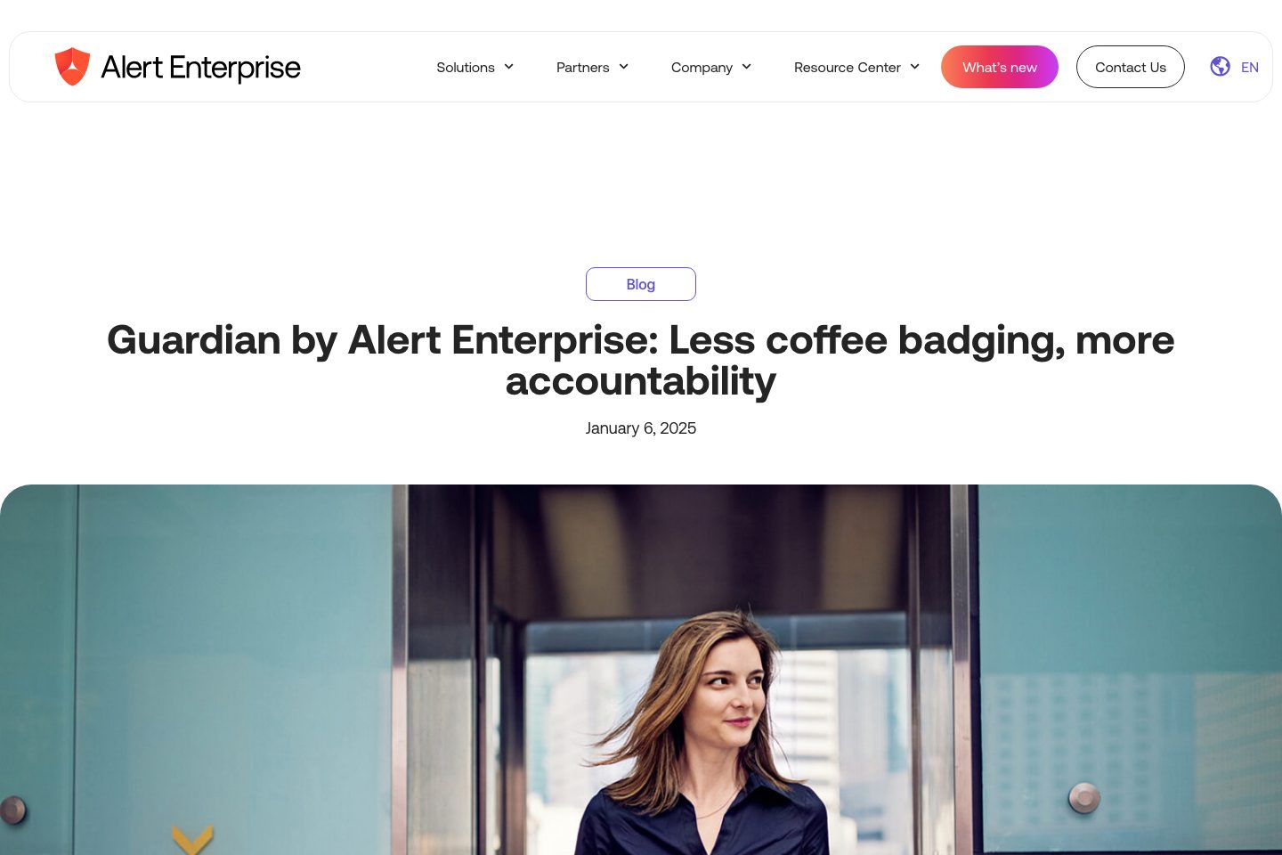 Guardian by Alert Enterprise homepage screenshot