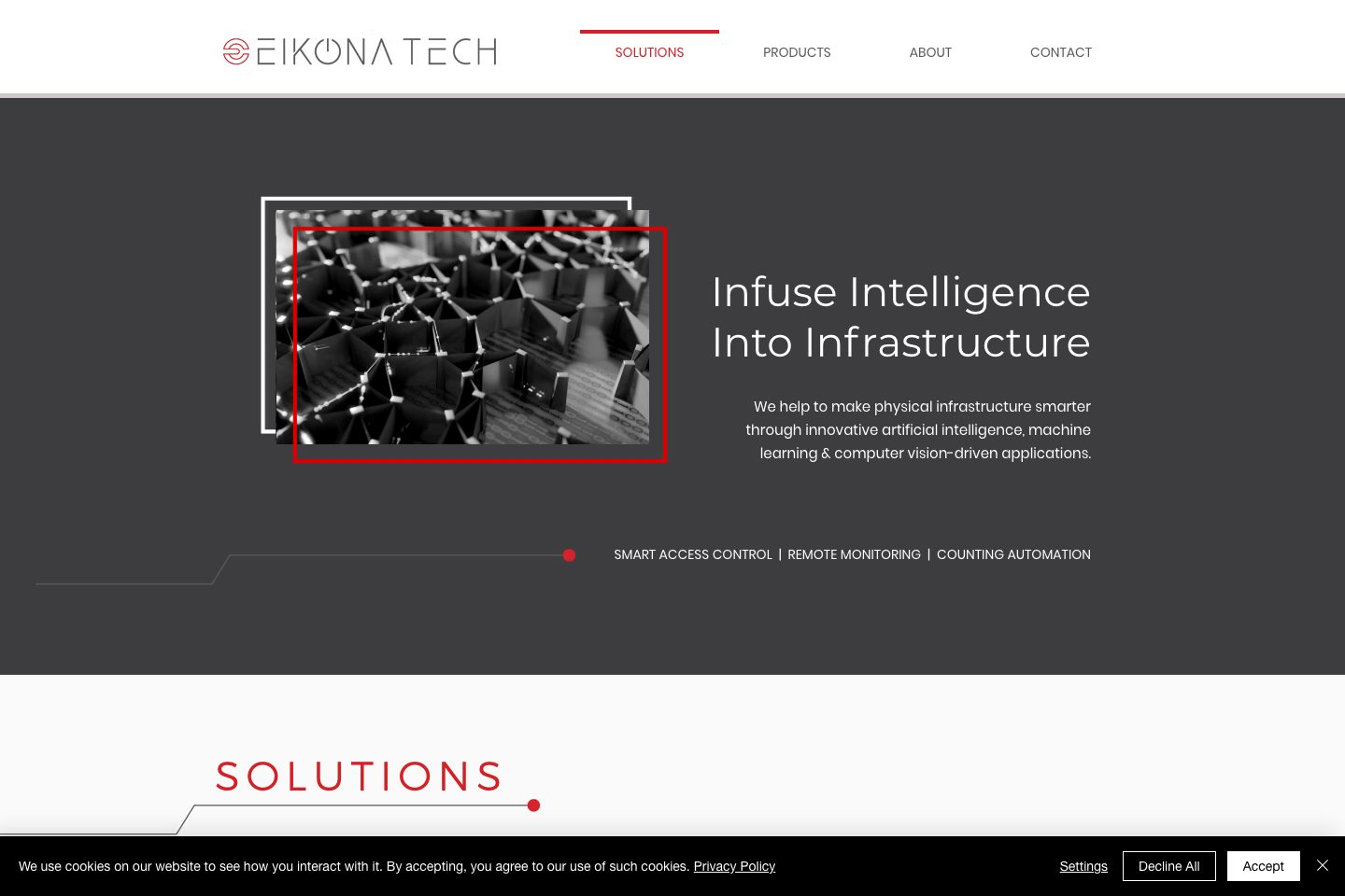 Eikonatech homepage screenshot