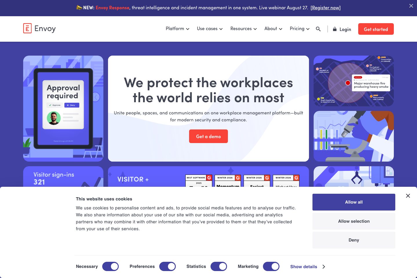 Envoy homepage screenshot