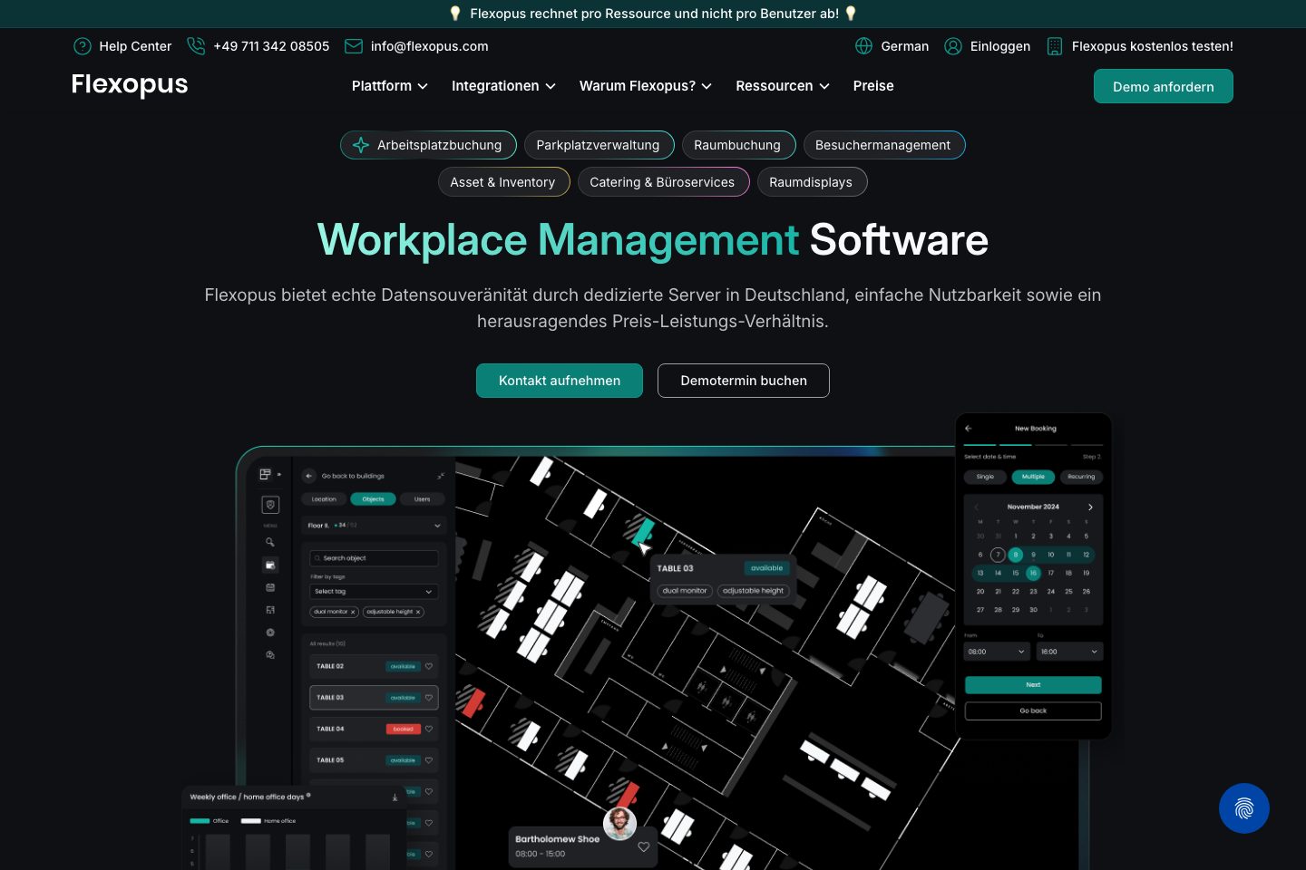 Flexopus homepage screenshot