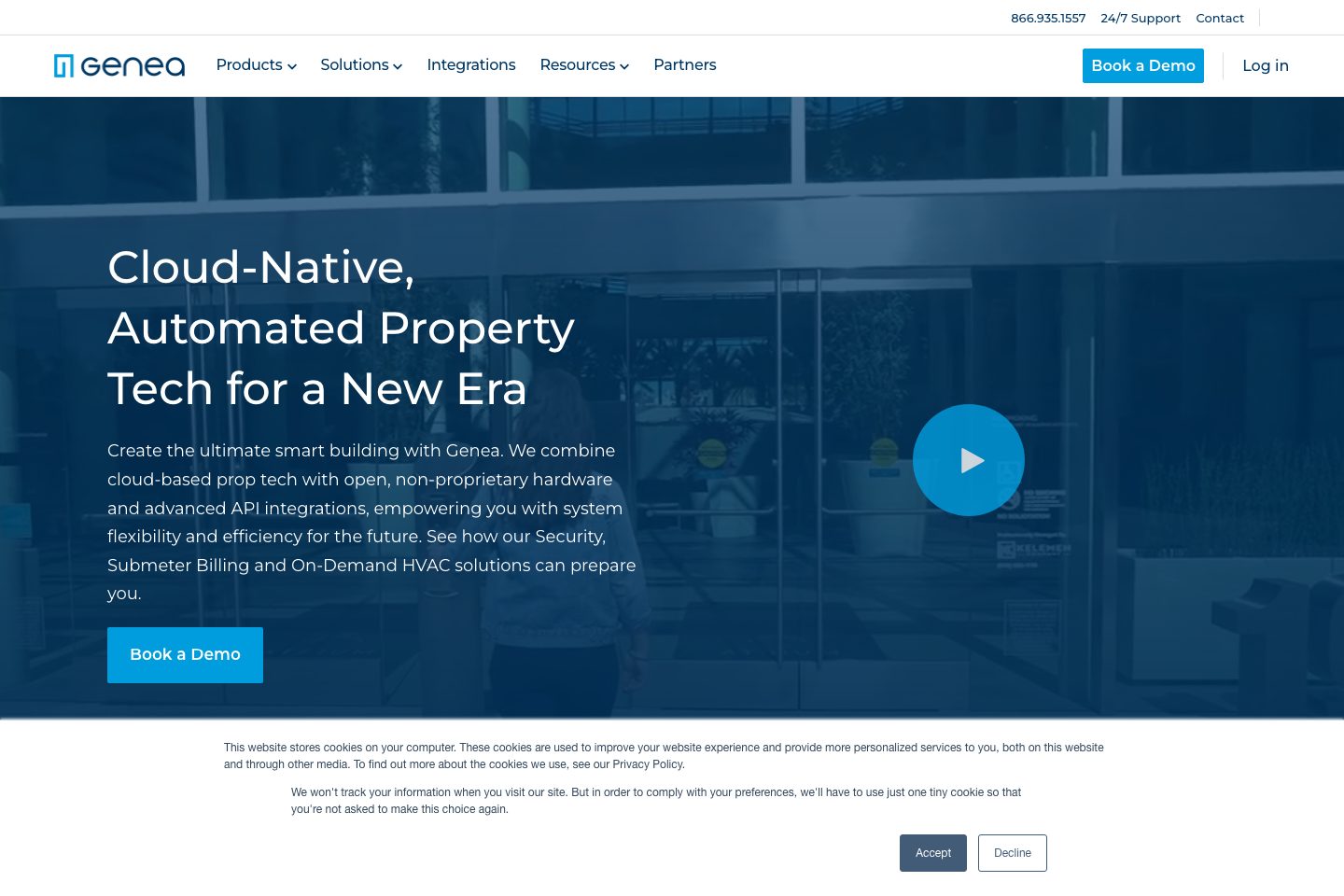 Genea Security homepage screenshot
