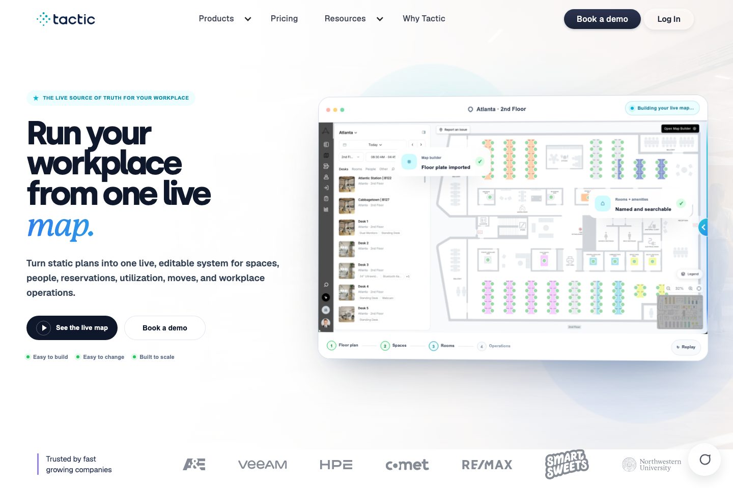 Tactic homepage screenshot