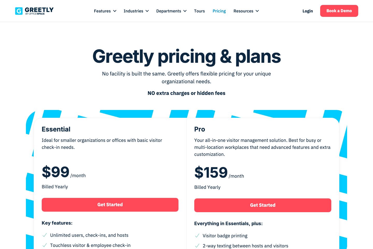 Greetly pricing page screenshot