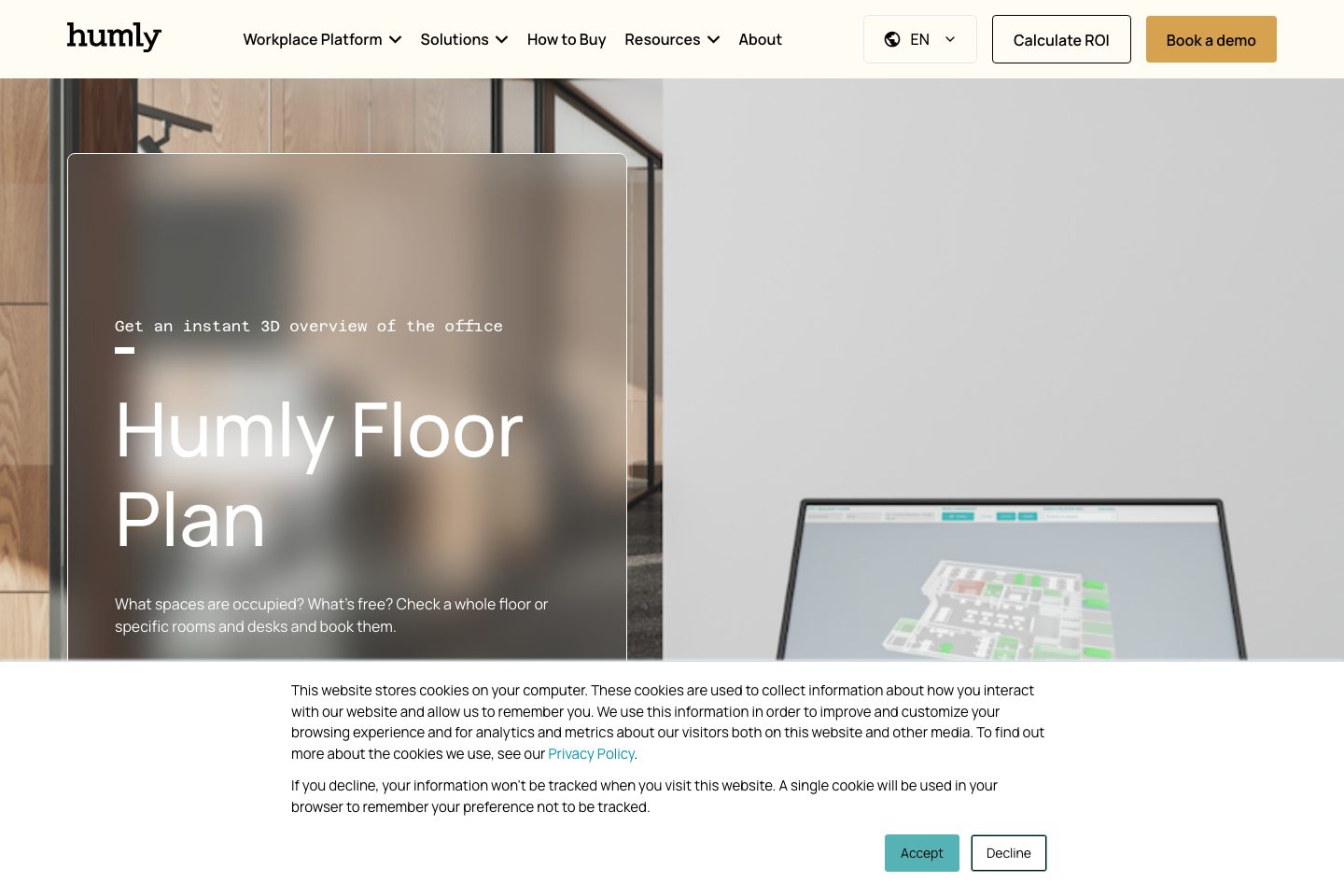 Humly Visitor pricing page screenshot