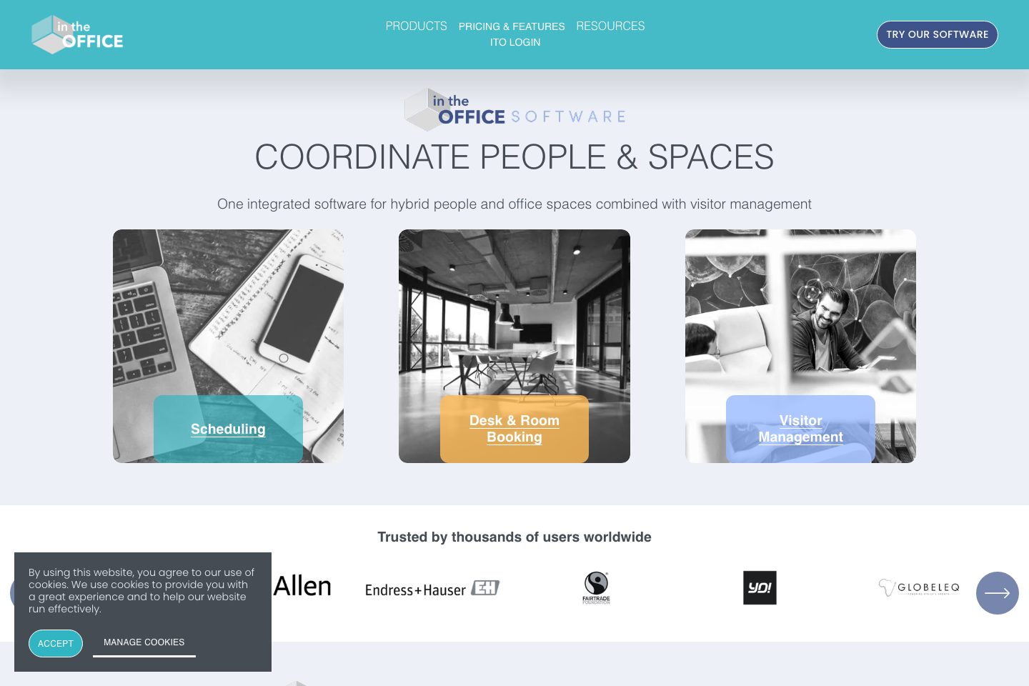 intheOffice homepage screenshot
