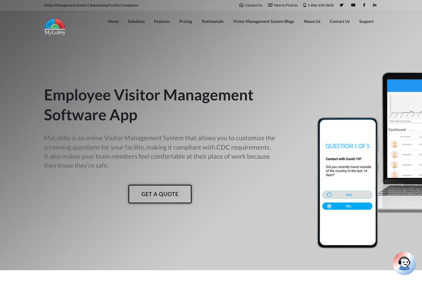 MyLobby homepage screenshot
