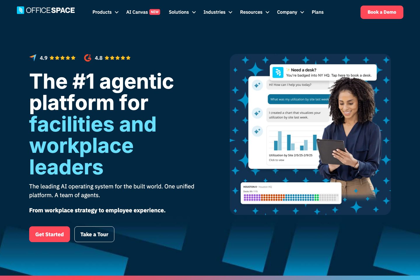 OfficeSpace homepage screenshot