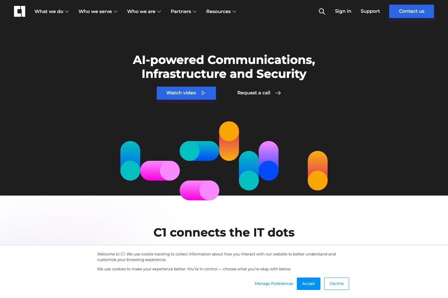 C1 homepage screenshot