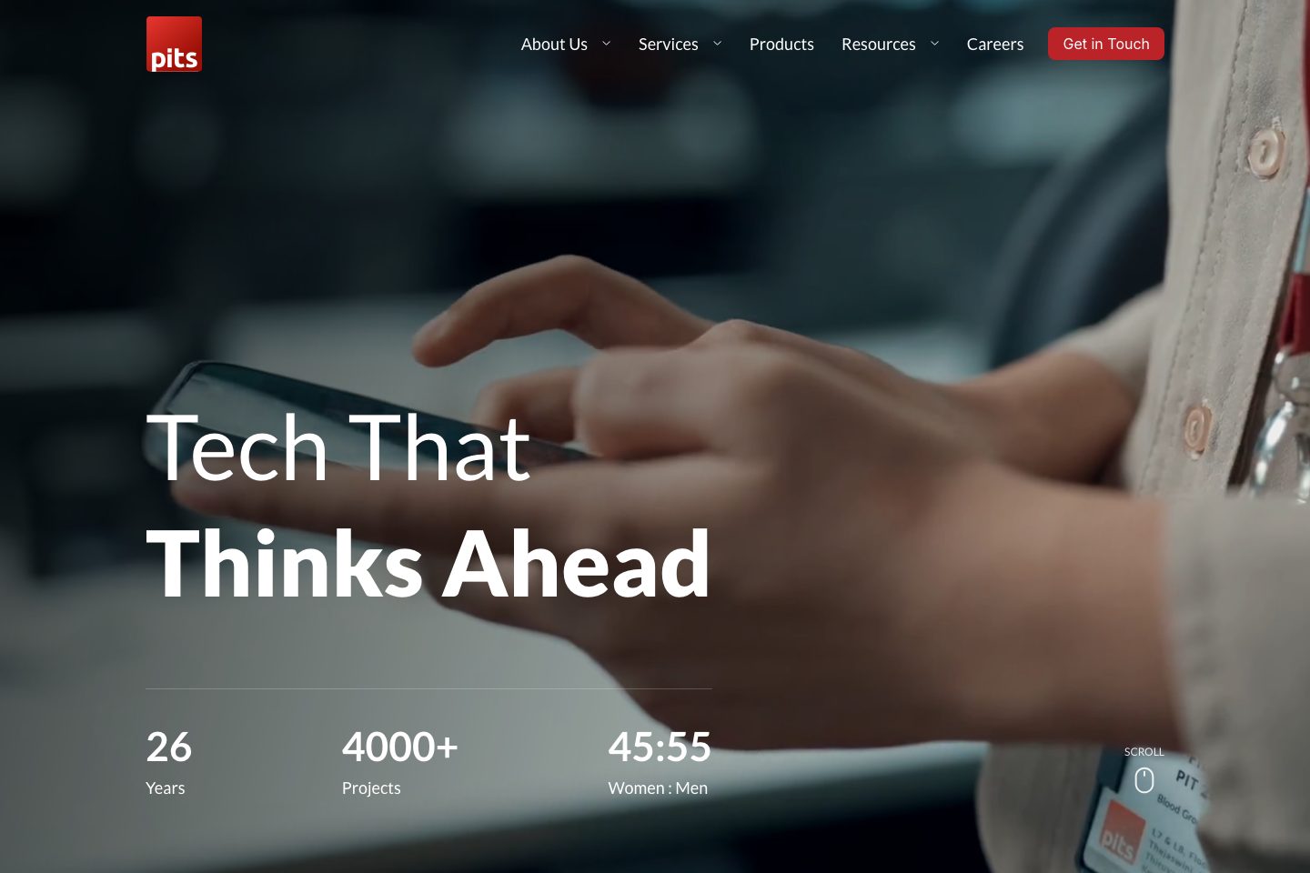 Visimio homepage screenshot