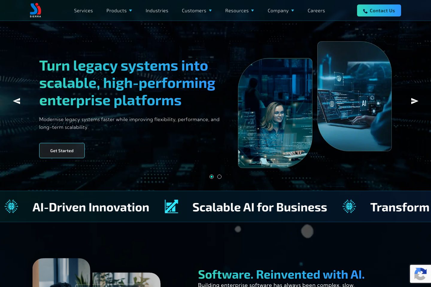 eFACiLiTY homepage screenshot