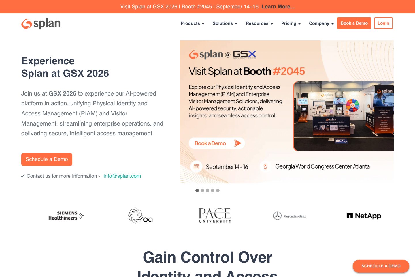 Splan homepage screenshot
