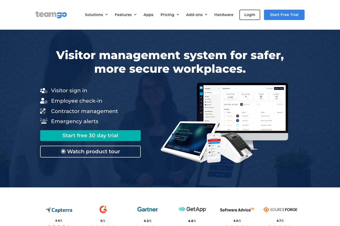 Teamgo homepage screenshot