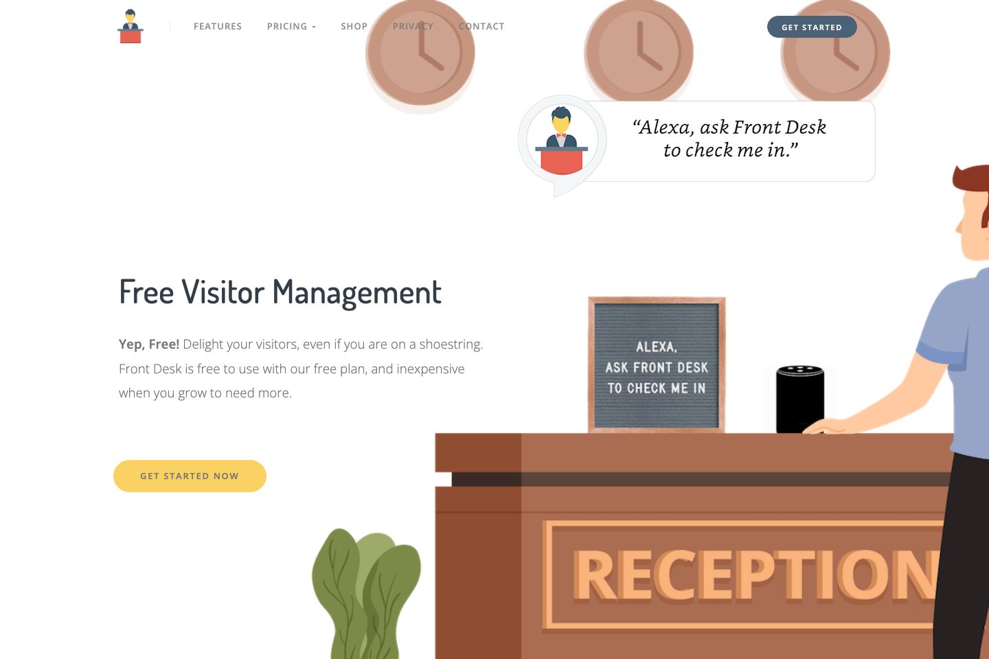 Front Desk pricing page screenshot