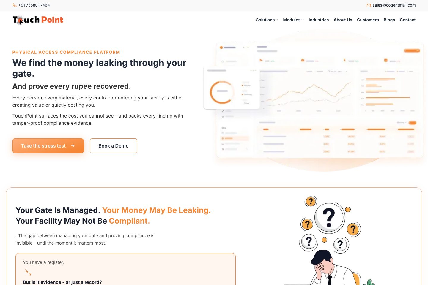 TouchPoint homepage screenshot