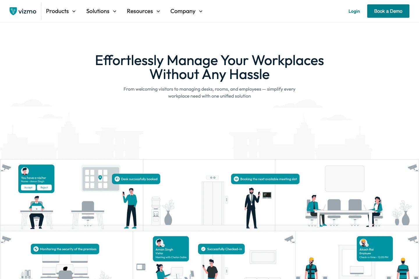 Vizmo homepage screenshot