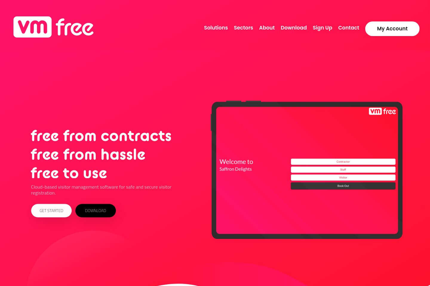 VMFree homepage screenshot