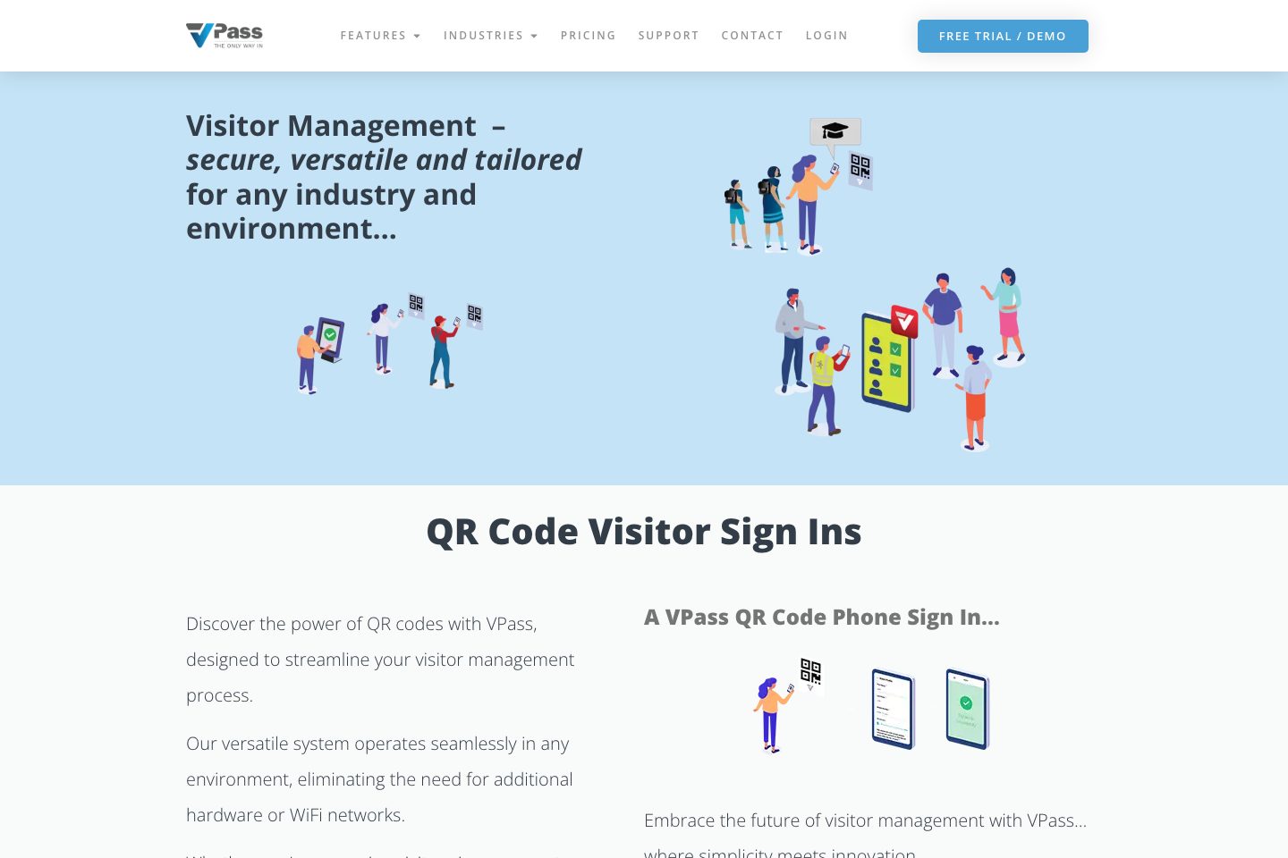 VPass homepage screenshot